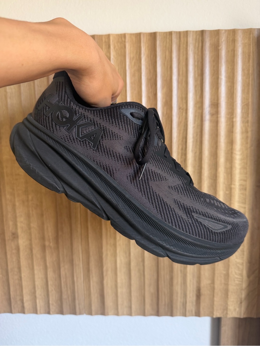 HOKA Clifton 9 Black Running Shoes